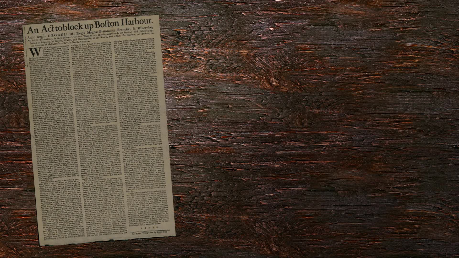 Thumbnail image for A Revolutionary Minute - 3/31/1774