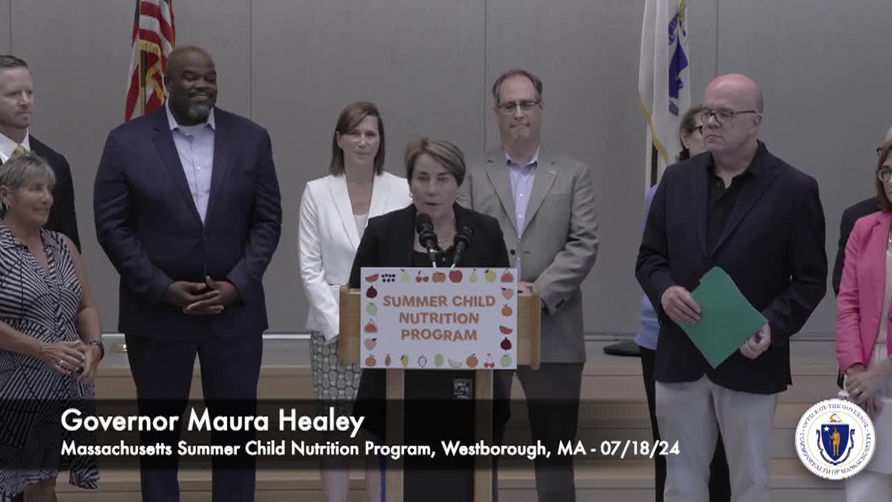 Thumbnail image for Governor Healy- Summer Nutrition Program Speech