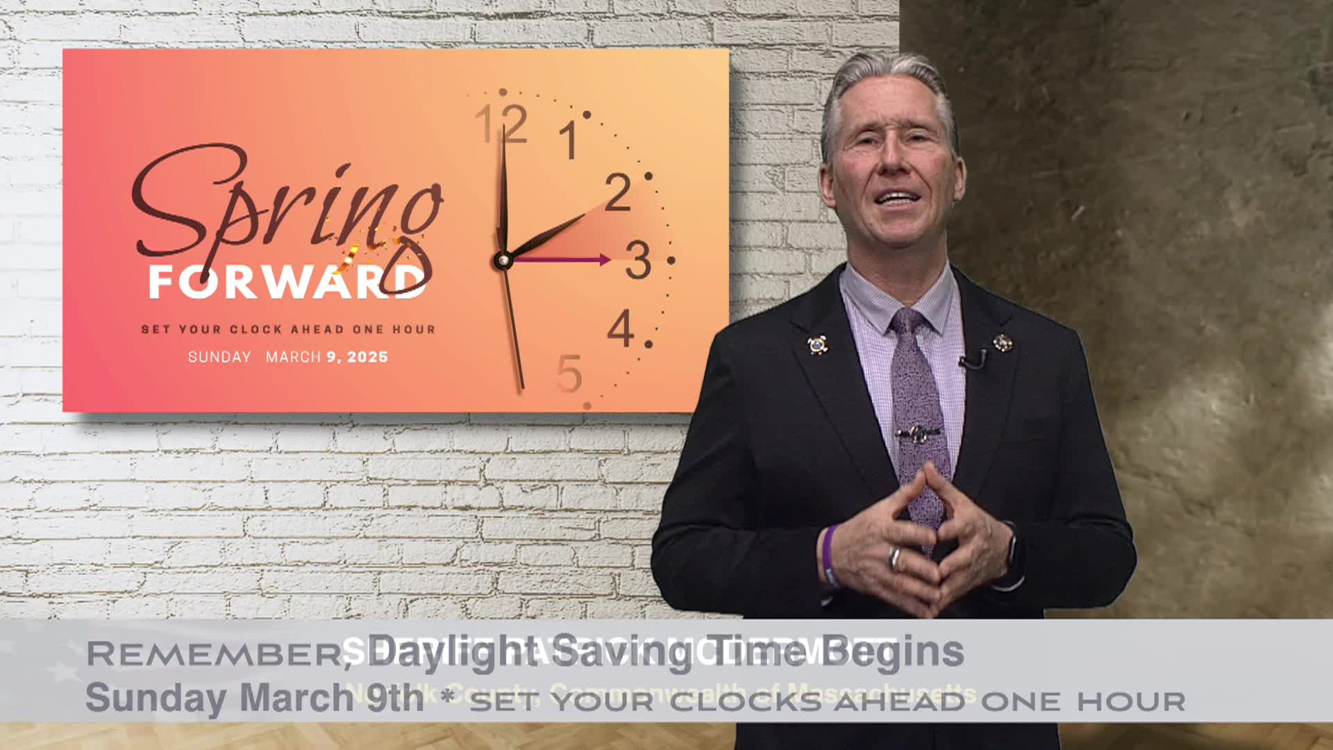 Thumbnail image for Norfolk County Sheriff PSA - Daylight Savings Time