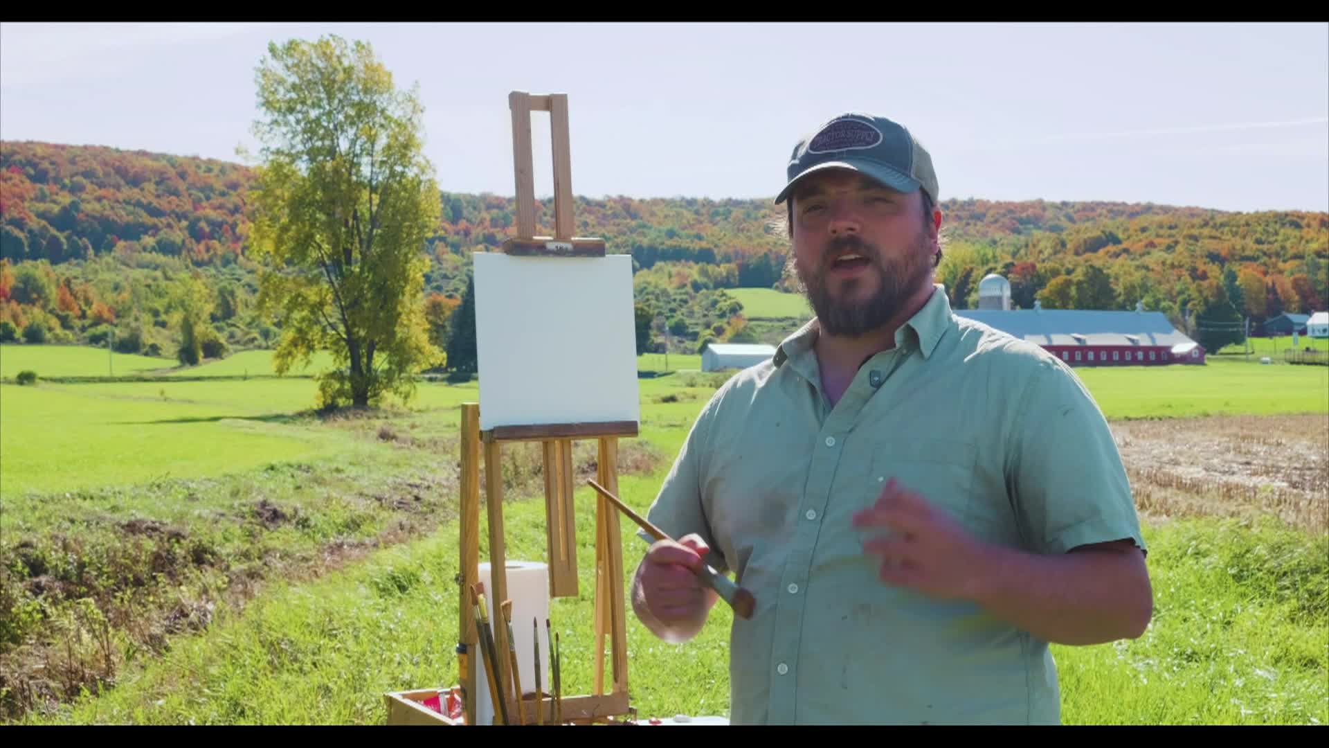 Foltz Studio - Painting In The Scenic Outdoors - Vermont Dairy Farm